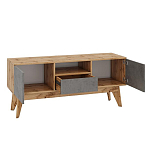 ТВ-тумба с фасадом цвета серый бетон Grace of Furniture  варинант исполнения - 3 | Loft Concept в Красноярске