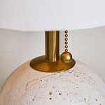 Настольная лампа на круглом основании из натурального камня Bartolomeo варинант исполнения - 2 | Loft Concept в Красноярске