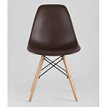 Пластиковый стул на ножках из массива бука Eames Brown варинант исполнения - 4 | Loft Concept в Красноярске