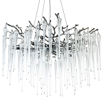 Люстра с хрустальными подвесками Frozen Drops Chandelier Chrome 10 варинант исполнения - 1 | Loft Concept в Красноярске
