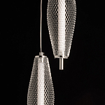 Люстра круглая каскадня с 5-ю плафонами из металлической сетки Mesh Lampshade Lighting варинант исполнения - 8 | Loft Concept в Красноярске