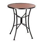 Столик приставной с круглой столешницей на металлическом черном основании Scenical Table варинант исполнения - 1 | Loft Concept в Красноярске