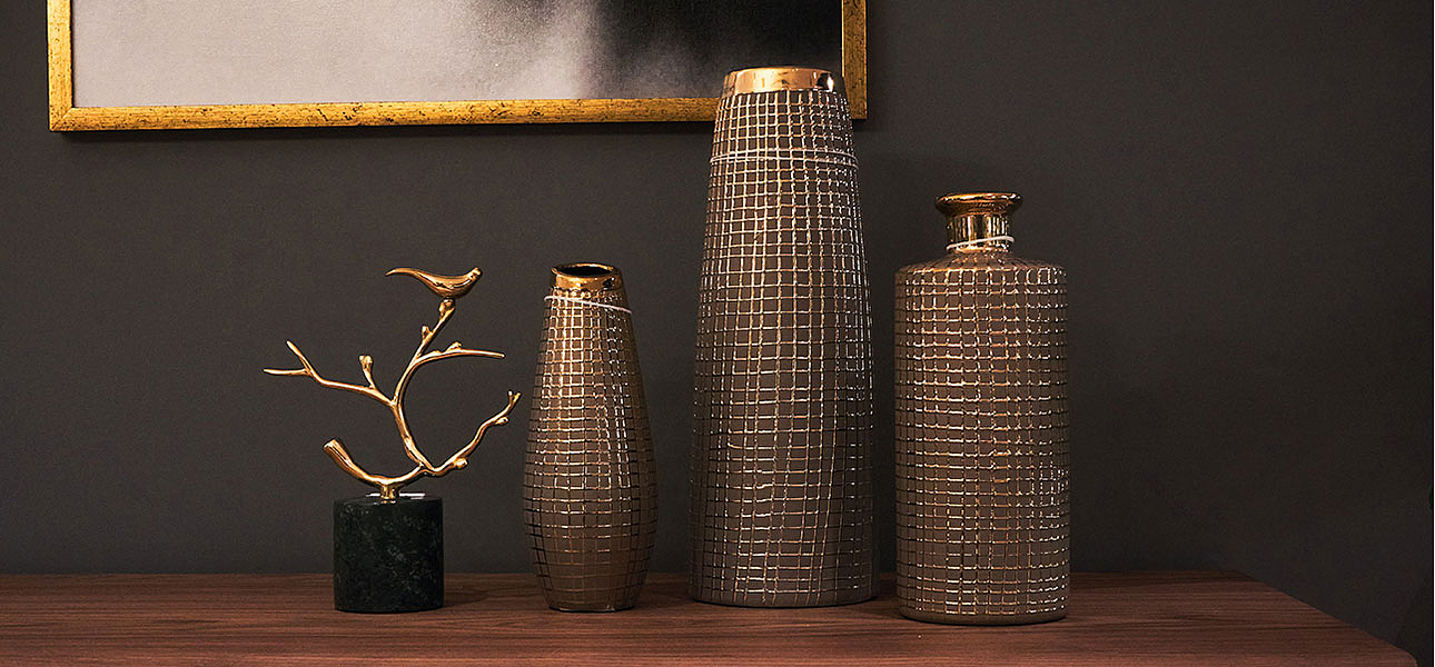 Ваза Golden mesh 35 Ваза Golden mesh 35 - Loft-Concept в Красноярске