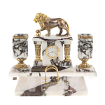 Настольный письменный набор из мрамора с декором в виде льва в подарочной упаковке Marble Accessory варинант исполнения - 1 | Loft Concept в Красноярске