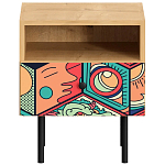 Прикроватная тумба с изображением на ящике Elise Nightstand варинант исполнения - 17 | Loft Concept в Красноярске