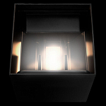 Уличный настенный светильник светодиодный формы куб черного цвета из металла Urban Minimalist варинант исполнения - 5 | Loft Concept в Красноярске