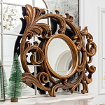 Зеркало настенное с рамой цвета античная бронза Classic Ornament Mirror варинант исполнения - 2 | Loft Concept в Красноярске