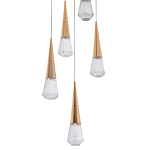 Люстра капли Acrylic Droplet Five Gold Chandelier варинант исполнения - 2 | Loft Concept в Красноярске