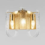 Бра с металлическим основанием золотого цвета и хрустальными подвесками Textured Glass варинант исполнения - 2 | Loft Concept в Красноярске
