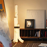 Торшер геометрический с тремя мраморными плафонами Marble Tripod варинант исполнения - 8 | Loft Concept в Красноярске