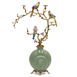 Фарфоровый подсвечник с бронзовым декором Eden Garden варинант исполнения - 1 | Loft Concept в Красноярске