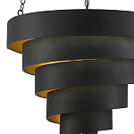 Подвесной светильник в форме спирали черный с золотой внутренней отделкой Warm Glow варинант исполнения - 1 | Loft Concept в Красноярске