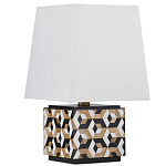 Настольная лампа с фигурным узором и трапециевидным абажуром Сonundrum варинант исполнения - 3 | Loft Concept в Красноярске