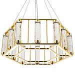 Люстра в форме шестиугольника с хрустальным декором Agace Crystal Chandelier варинант исполнения - 1 | Loft Concept в Красноярске