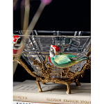 Чаша квадратная из прозрачного стекла с фигурками разноцветных птиц Eden Garden варинант исполнения - 3 | Loft Concept в Красноярске