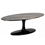Стол журнальный овальный с столешницей из искусственного мрамора Alonso Gloss варинант исполнения - 2 | Loft Concept в Красноярске