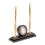 Часы настольные с двумя ручками из натурального камня Stone Clock варинант исполнения - 2 | Loft Concept в Красноярске