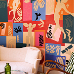 Обои ручная роспись в стиле Арт-деко Jazz Original colourway on painted silk with embroidery варинант исполнения - 3 | Loft Concept в Красноярске