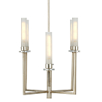 Люстра с 6-ю белыми матовыми плафонами из стекла в форме цилиндра Longitude варинант исполнения - 4 | Loft Concept в Красноярске