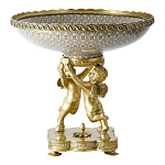 Чаша фарфоровая на двух бронзовых ангелах Eden Garden варинант исполнения - 1 | Loft Concept в Красноярске