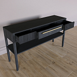 Дизайнерская Консоль с полкой и ящиком Primo Черный дуб варинант исполнения - 5 | Loft Concept в Красноярске