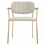 Стул Singer Chair с подлокотниками серый на золотистых ножках варинант исполнения - 1 | Loft Concept в Красноярске