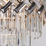 Люстра многоярусная с переплетенными металлическими элементами черного и золотого цвета и прозрачными хрустальными подвесками Empire Chandelier Crystal варинант исполнения - 4 | Loft Concept в Красноярске