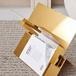 Дизайнерский журнальный стол фигурный золотого цвета Ufuri варинант исполнения - 2 | Loft Concept в Красноярске