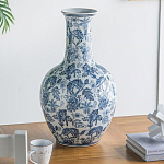 Ваза с классическим узором шинуазри синего цвета Blue & White Ornament  варинант исполнения - 5 | Loft Concept в Красноярске