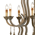 Люстра деревянная с подвесками Gray Curved Profile варинант исполнения - 1 | Loft Concept в Красноярске