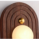 Настенный светильник с деревянным резным основанием Wood Wall Lamp варинант исполнения - 1 | Loft Concept в Красноярске