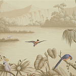 Обои ручная роспись Le Brésil Amarelo Sepia варинант исполнения - 2 | Loft Concept в Красноярске