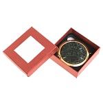 Зеркало карманное двухстороннее круглое из натурального камня Серафинит в подарочной упаковке Gold Stone Mirrors варинант исполнения - 3 | Loft Concept в Красноярске