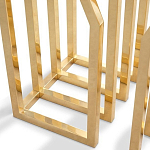 Консоль с чёрной столешницей и золотым фигурным основанием Cosmo варинант исполнения - 1 | Loft Concept в Красноярске