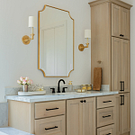 Зеркало в золотой деревянной раме Riviera варинант исполнения - 4 | Loft Concept в Красноярске