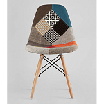 Пластиковый стул на ножках из массива бука Eames Пэчворк варинант исполнения - 4 | Loft Concept в Красноярске