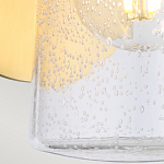 Бра цвета латунь с прозрачным цилиндрическим плафоном из пузырчатого стекла Kichler варинант исполнения - 5 | Loft Concept в Красноярске