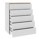 Комод с белым глянцевым фасадом с 5-ю ящиками Grace of Furniture  варинант исполнения - 2 | Loft Concept в Красноярске