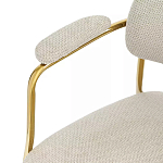 Стул Singer Chair с подлокотниками серый на золотистых ножках варинант исполнения - 6 | Loft Concept в Красноярске