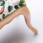 Банкетка из натурального бука золотистая с изображением птиц и цветов Blooming Birds варинант исполнения - 3 | Loft Concept в Красноярске