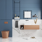 Настенное зеркало квадратной формы в черной металлической раме CORNER MIRROR BLACK варинант исполнения - 3 | Loft Concept в Красноярске