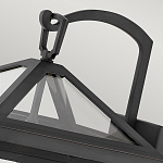 Настенный фонарь черного цвета с прозрачным стеклянным плафоном трапециевидной формы Hinkley варинант исполнения - 2 | Loft Concept в Красноярске