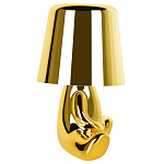 Настольная лампа фигурная золотого цвета с гладким абажуром Высота 16 см Sophia варинант исполнения - 6 | Loft Concept в Красноярске
