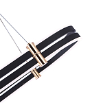 Люстра светодиодная в форме овала из акрила и алюминия с пультом для регулировки света Ring Horizontal Anthracite варинант исполнения - 3 | Loft Concept в Красноярске