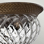 Потолочный светильник с чашеобразным плафоном из толстого волнообразного стекла и широким узорчатым основанием Hinkley варинант исполнения - 10 | Loft Concept в Красноярске