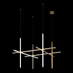 Люстра с 6-ю цилиндрическими плафонами на тонких тросах Trumpet tube варинант исполнения - 3 | Loft Concept в Красноярске