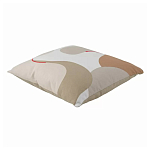 Подушка декоративная хлопковая бежевого цвета с абстрактным принтом Elysian Flow Sand варинант исполнения - 1 | Loft Concept в Красноярске