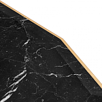 Консоль с чёрной столешницей и золотым фигурным основанием Cosmo варинант исполнения - 4 | Loft Concept в Красноярске