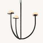 Люстрас 3-мя мраморными плафонами в форме купола Light Warm Light варинант исполнения - 2 | Loft Concept в Красноярске