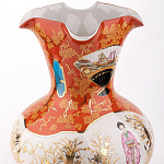 Ваза красного цвета с рисунком Chinoiserie Ceramics варинант исполнения - 1 | Loft Concept в Красноярске